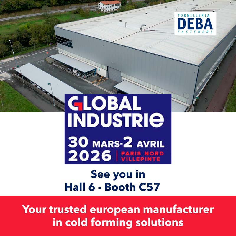 Tornillería DEBA participará en MIDEST–Global Industrie 2026 en París